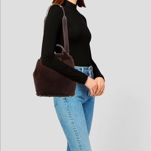 Zac Posen Burgundy Suede with Leather Trim Shoulder Bag!!